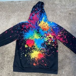Pre shrunk polyester paint hoodie